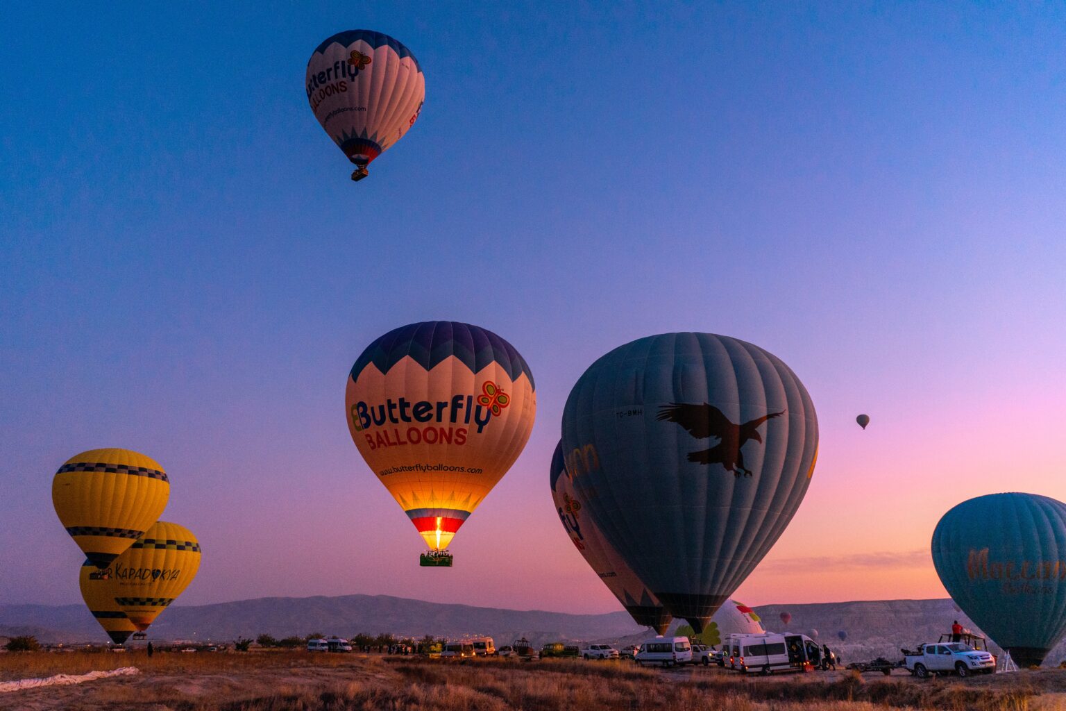 Hot air balloon in Luxor, Egypt